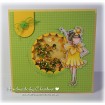 TINY TOWNIE GARDEN GIRL DAFFODIL RUBBER STAMP (birth flower for March!)